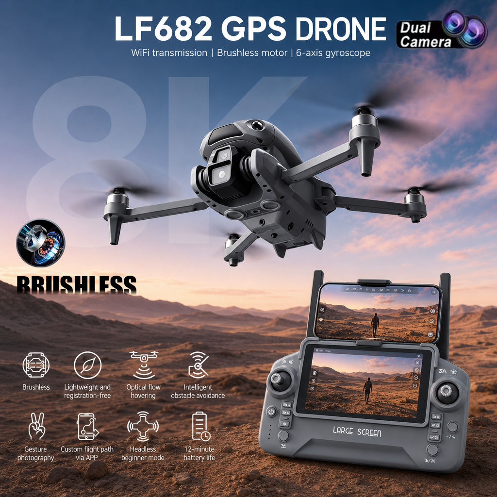 New LF682 Drone 8K Dual Camera - огляд і ціна Drone Photogrammetry